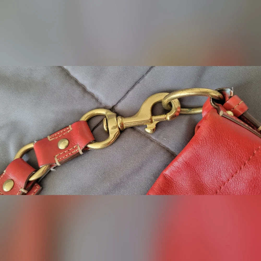 Large Coach Cowhide Leathet Bag
